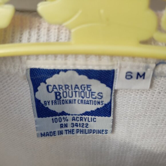 Vintage Early 90's Carriage Boutique Button Front Sweater Size 6 Months - Picture 5 of 8